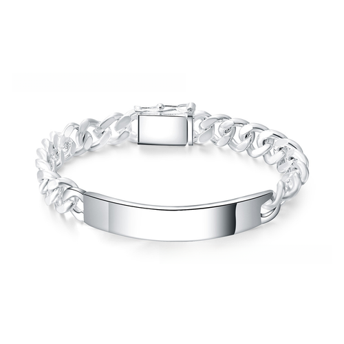 10M Leather Bracelet - Fashionable Silver Jewelry