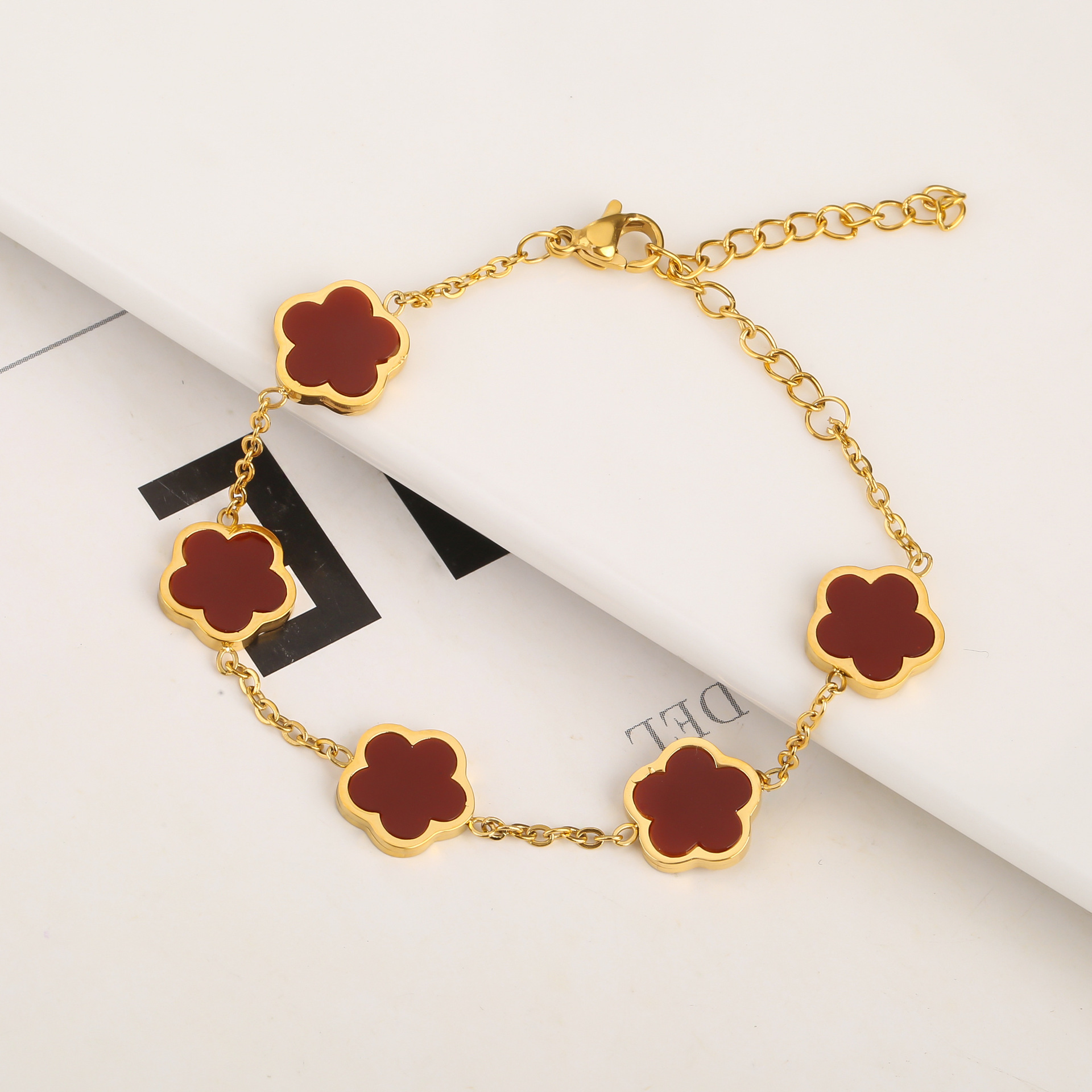 Stainless Steel Five-Petal Jewelry Set