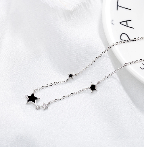 Star Necklace, Choker Chain, Titanium Steel Jewelry